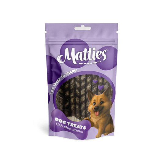 Matties Fish Skin with Beef Skin Sticks Dog Treat | 150g