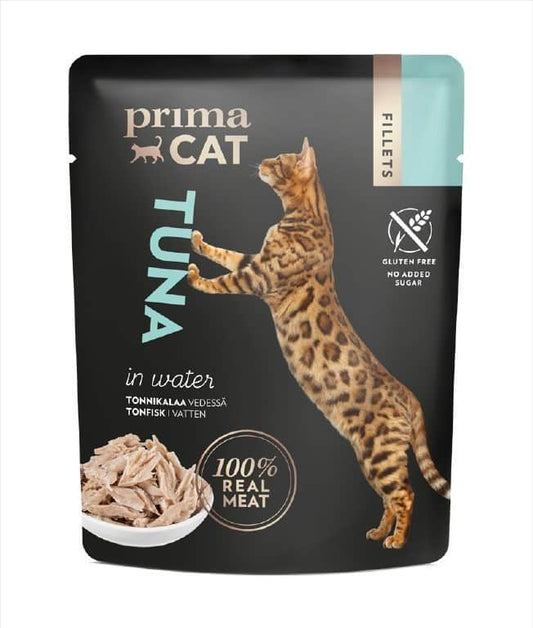 PrimaCat Katzenfutter Filets Thunfisch in Wasser 24 x 50 Gramm