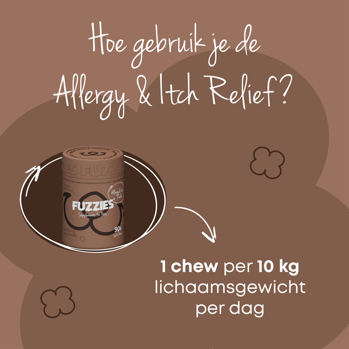 Fuzzies Allergy & Itch Relief – Supplement for Dogs – 90 pieces