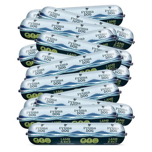 PrimaDog Hundewurst Lamm & Reis 12 Stk./9,6 kg (Karton)