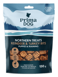 PrimaDog Northern Treats Bissen Rentier und Truthahn für Welpen und Training 150 Gramm - Hundesnacks