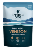 PrimaDog Hundefutter Mini Meal Hirsch 85 Gramm - Nassfutter für Hunde