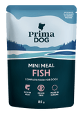 PrimaDog Hundefutter Mini Meal Fisch 85 Gramm - Nassfutter für Hunde