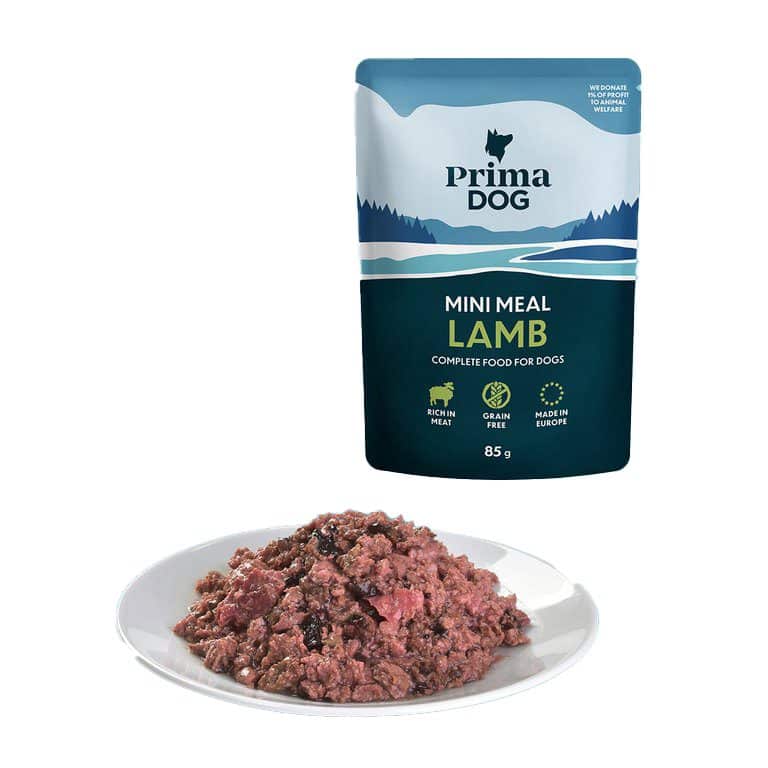 PrimaDog Nassfutter-Sortiment für kleine Hunde, Lamm, Fisch und Wild, 12 x 85 Gramm