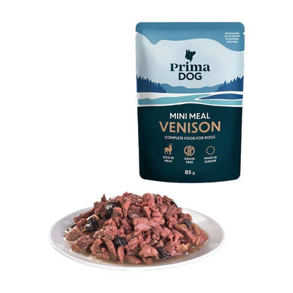 PrimaDog Nassfutter-Sortiment für kleine Hunde, Lamm, Fisch und Wild, 12 x 85 Gramm