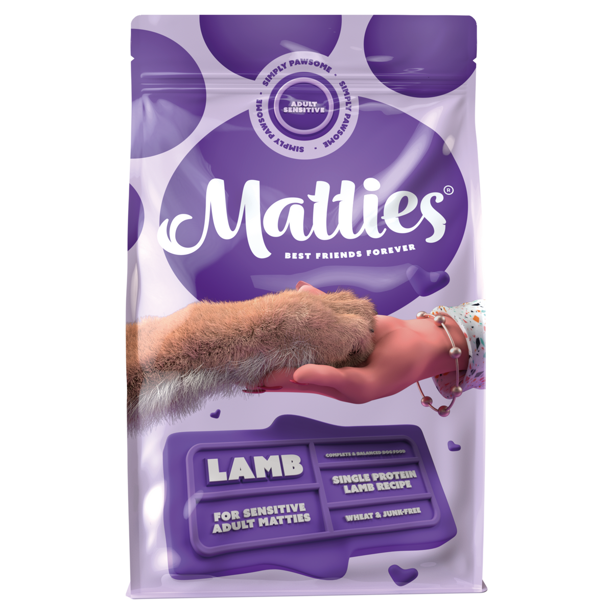 Matties Adult Sensitive Hundefutter mit Lamm | 3kg