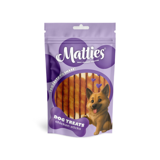 Matties Dog Treat Chicken with Beefhide Sticks | 150g