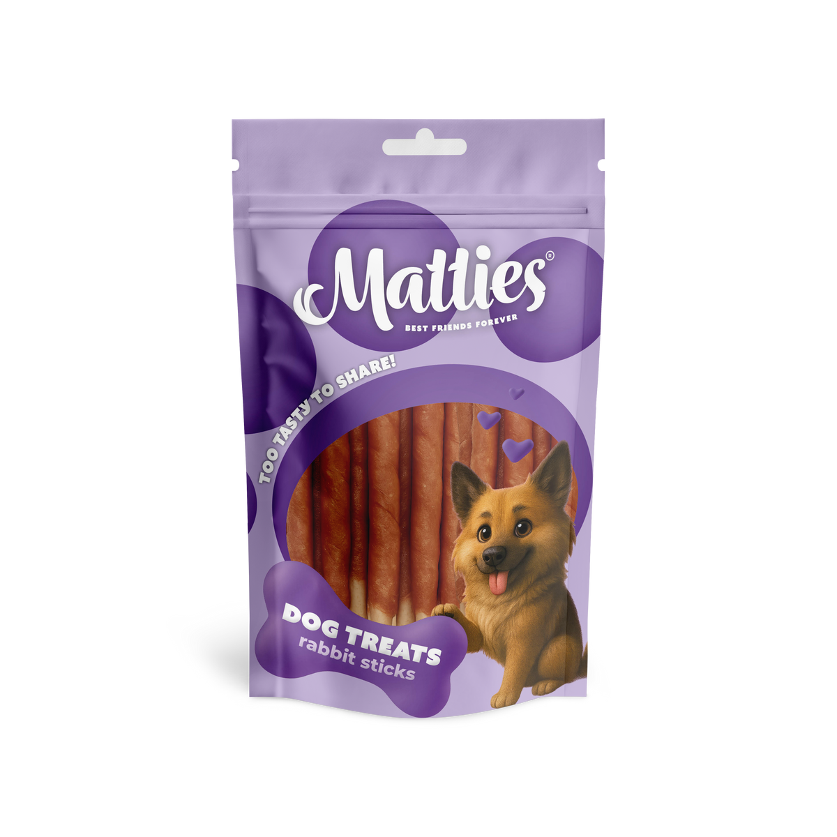 Matties Hundesnack Kaninchen mit Rinderhaut-Sticks | 150g