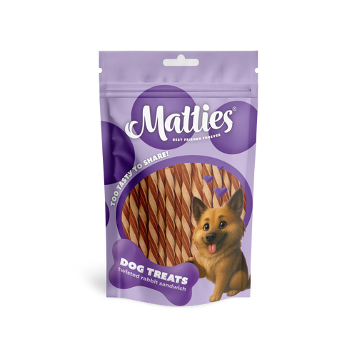 Matties Hundesnack gedrehtes Kaninchen-Sandwich | 150g