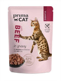 PrimaCat Nassfutter Rind in Soße 85 Gramm