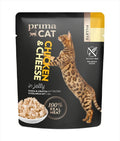 PrimaCat Katzenfutter Filets Huhn mit Käse in Gelee 24 x 50 Gramm