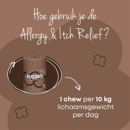 Fuzzies Allergy & Itch Relief – Nahrungsergänzung für Hunde – 90 Stück