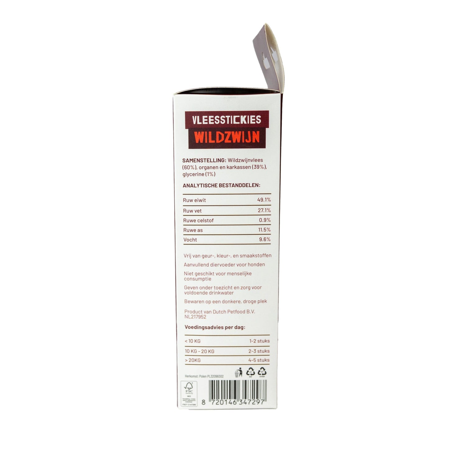 Bravoer Fleischstickies Wildschwein 200 Gramm