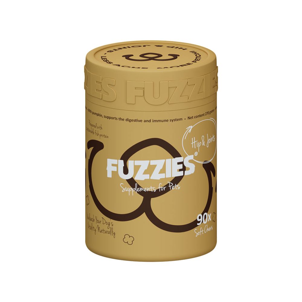 Fuzzies Hüfte & Gelenke – Nahrungsergänzung für Hunde – 90 Stück