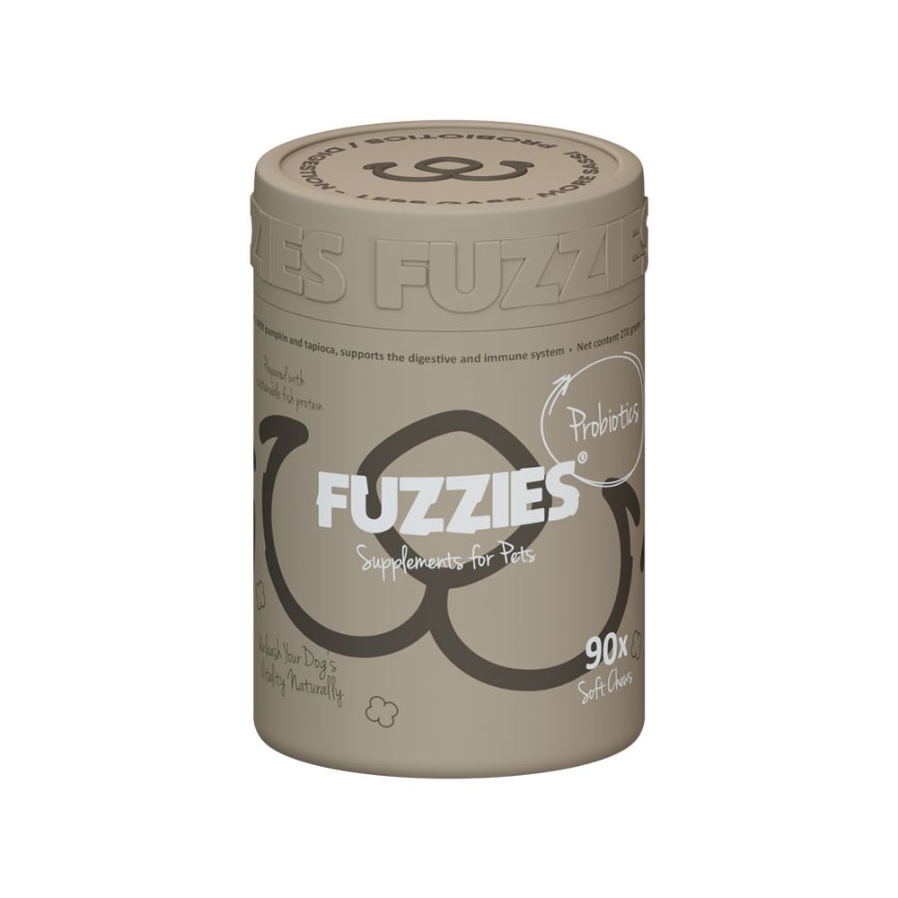 Fuzzies Darm-Probiotika – Nahrungsergänzung für Hunde – 90 Stück