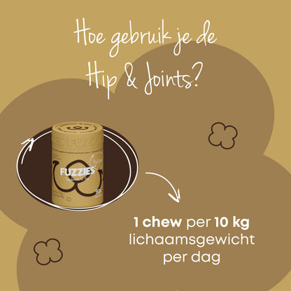Fuzzies Hüfte & Gelenke – Nahrungsergänzung für Hunde – 90 Stück