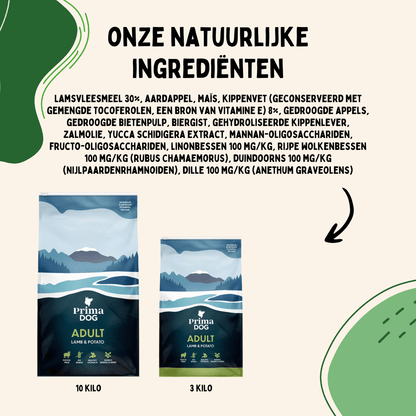 Hondenbrokken Lam&Aardappel ingredienten