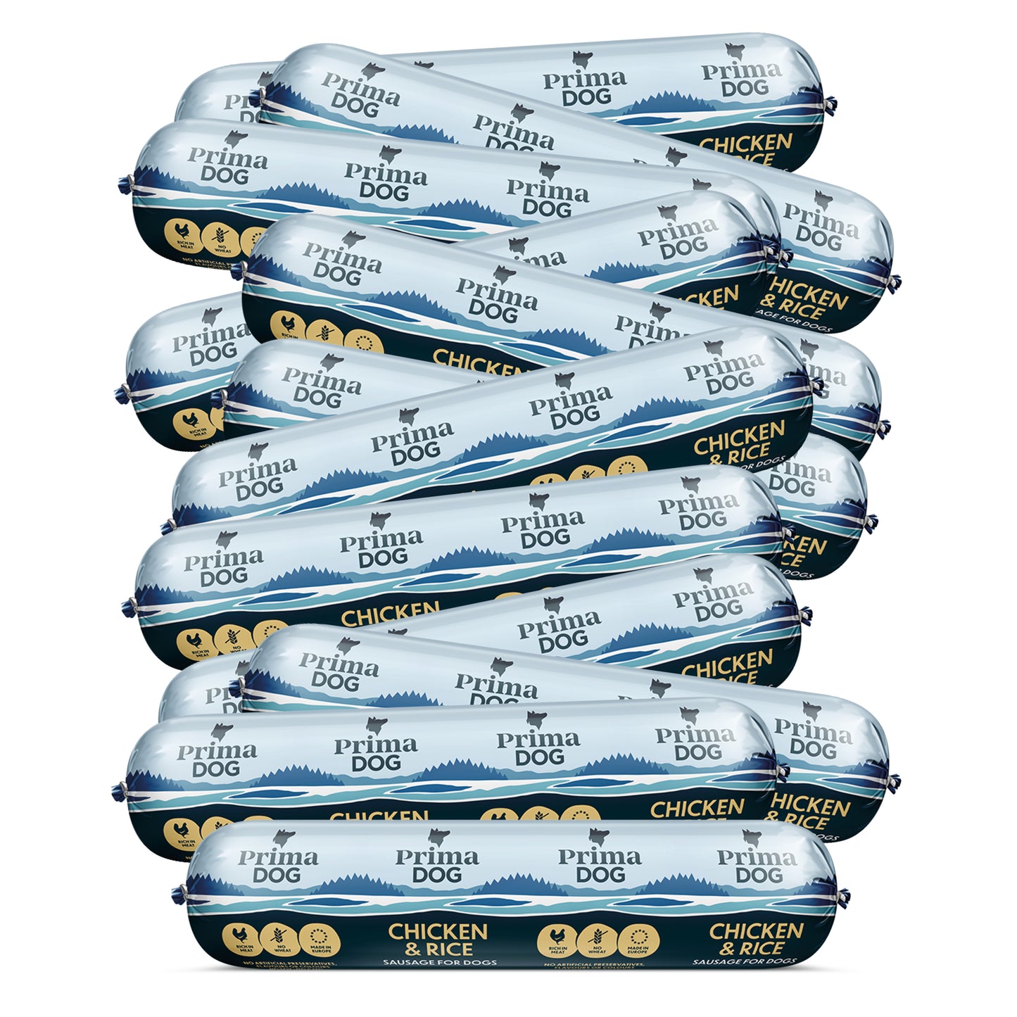 PrimaDog Hundewurst Huhn & Reis 12 Stk./9,6 kg (Karton)
