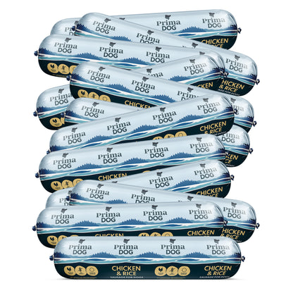 PrimaDog Hundewurst Huhn & Reis 12 Stk./9,6 kg (Karton)