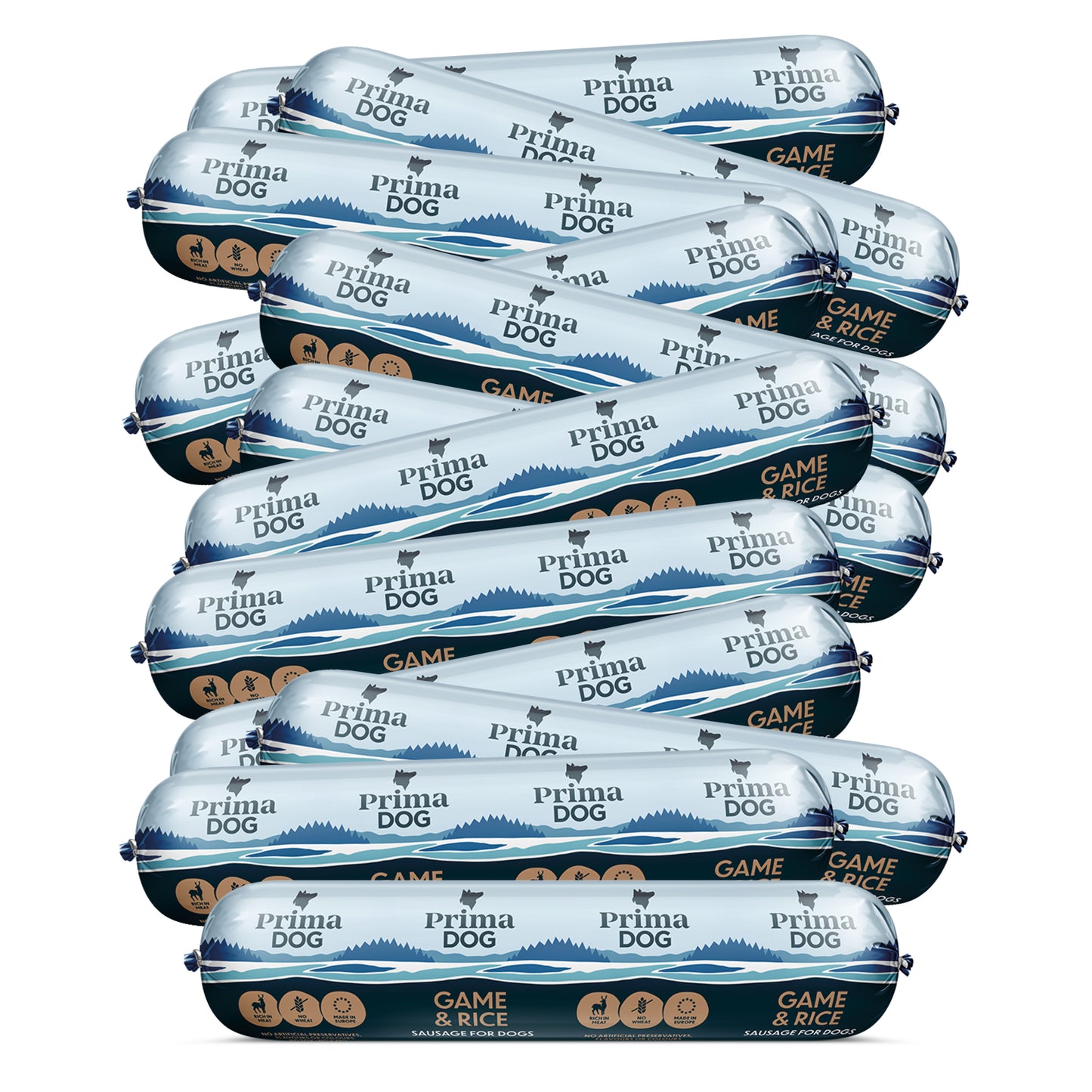 PrimaDog Hundewurst Wildbraten & Reis 12 Stk./9,6 kg (Karton)