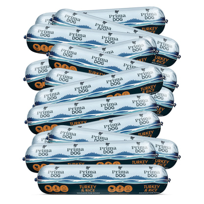 PrimaDog Hundewurst Pute & Reis 12 Stk./9,6 kg (Karton)