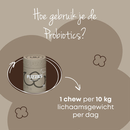 Fuzzies Darm-Probiotika – Nahrungsergänzung für Hunde – 90 Stück