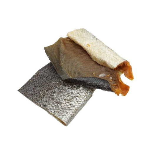 zalmhuid met vlees