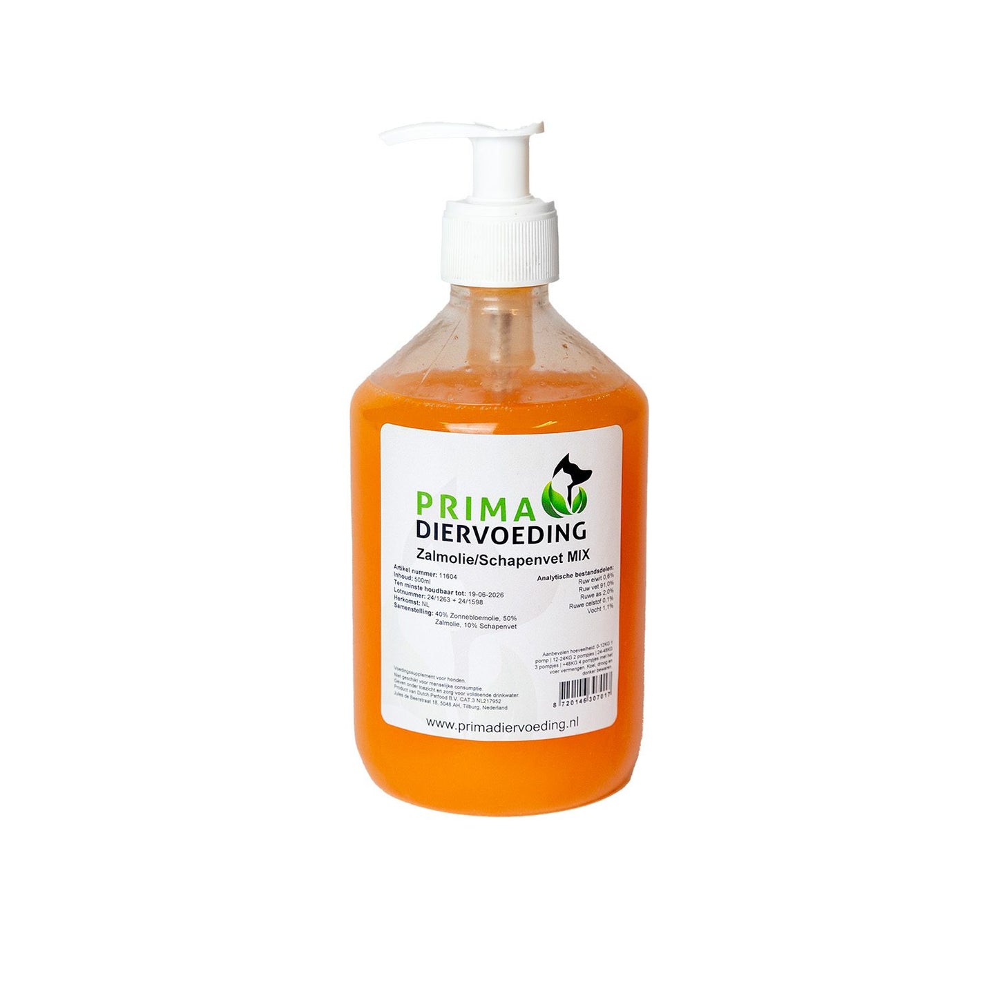 zalmolie & schapenvet mix 500 milliliter